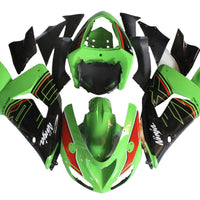 NT Aftermarket Injection ABS Plastic Fairing Fit for ZX10R 2006-2007 Green Black N057