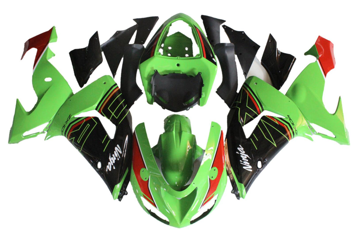 NT Fairing Fit for Kawasaki 2006-2007 ZX-10R N057- Green Black | ABS Injection