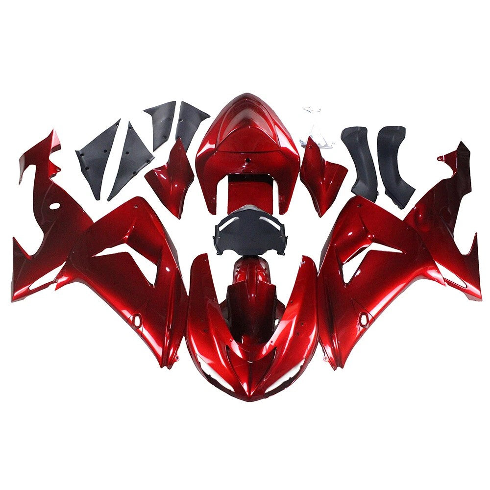 NT Fairing Fit for Kawasaki 2006-2007 ZX-10R N061- Candy Red | ABS Injection, US Stock