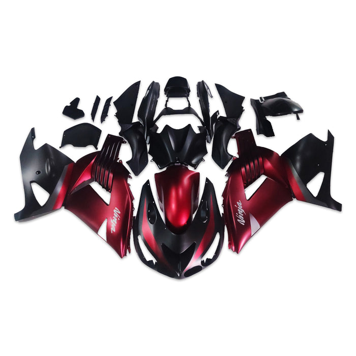 NT Aftermarket Injection ABS Plastic Fairing Fit for ZX14R 2006-2011 Red Black N063