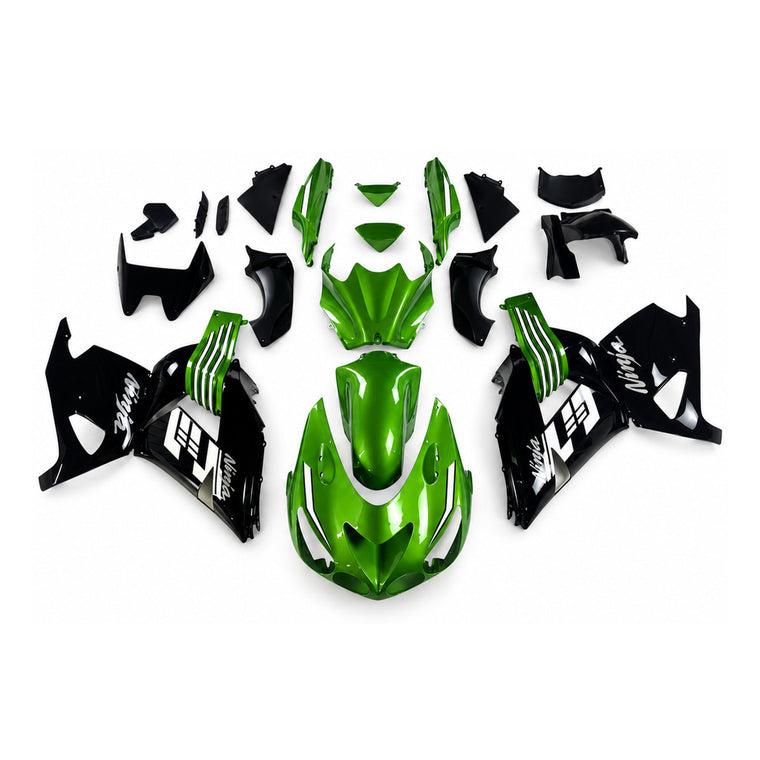 NT Fairing Fit for Kawasaki 2006-2011 ZX-14R N070- Green Black | ABS Injection