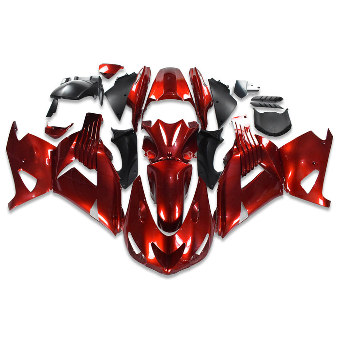 US STOCK NT Aftermarket Injection ABS Plastic Fairing Fit for ZX14R 2006-2011 Candy Red N022 Available in CA
