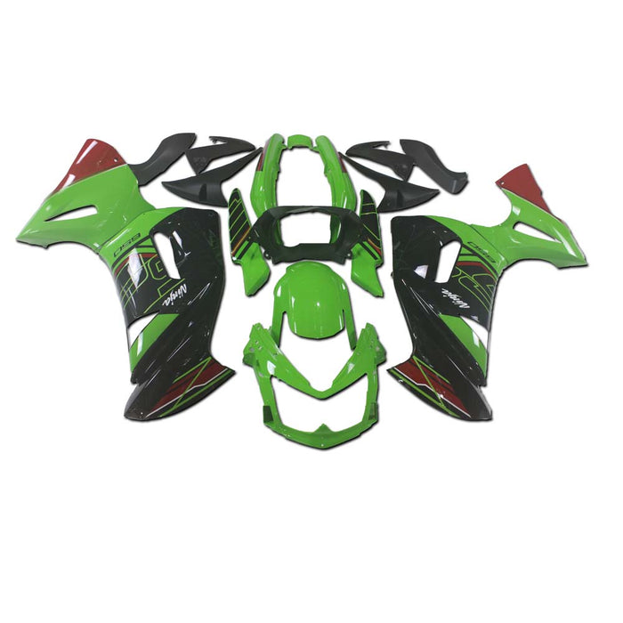 NT Injection Plastic Fairing Fit for  Ninja 650R 2006-2008 ER6F Green Black N018