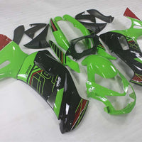 NT Injection Plastic Fairing Fit for  Ninja 650R 2006-2008 ER6F Green Black N018