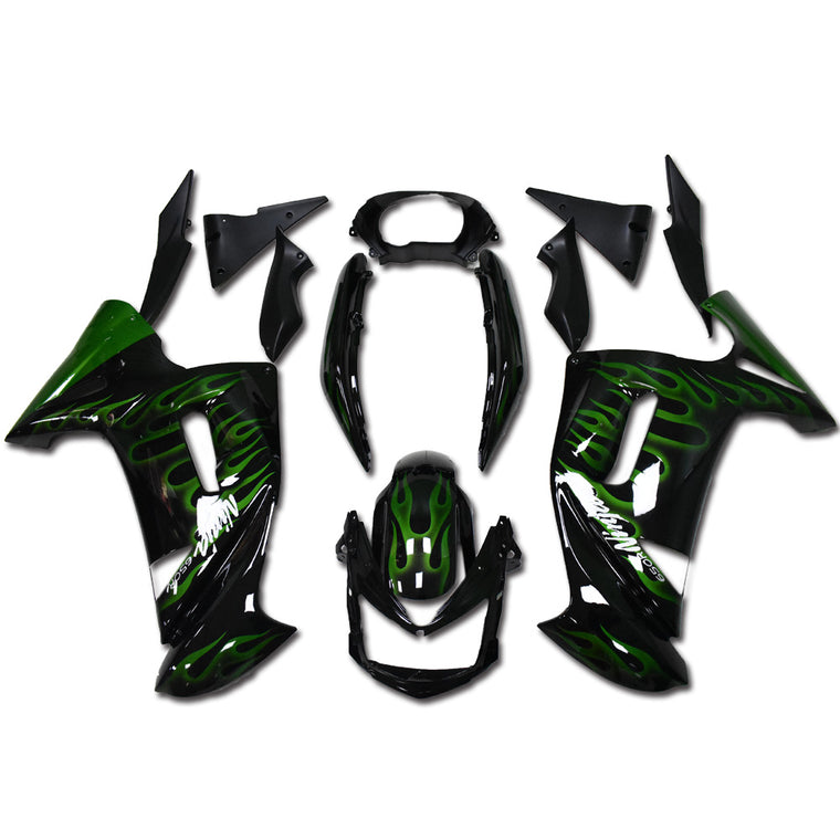 NT Fairing Fit for Kawasaki 2006-2008 EX650R N003- Green Black | ABS Injection