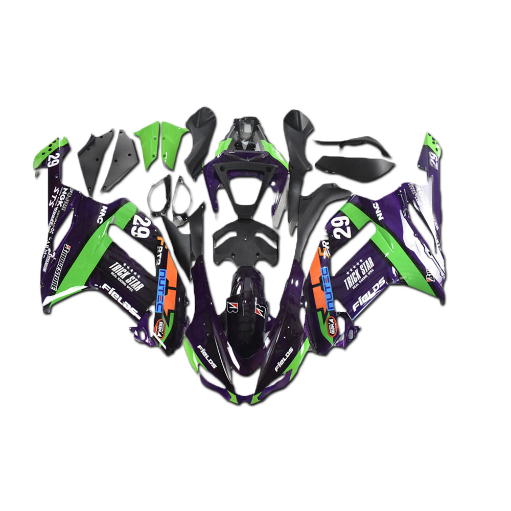 NT Fairing Fit for Kawasaki 2007-2008 ZX-6R N063- Green Dark Purple | ABS Injection