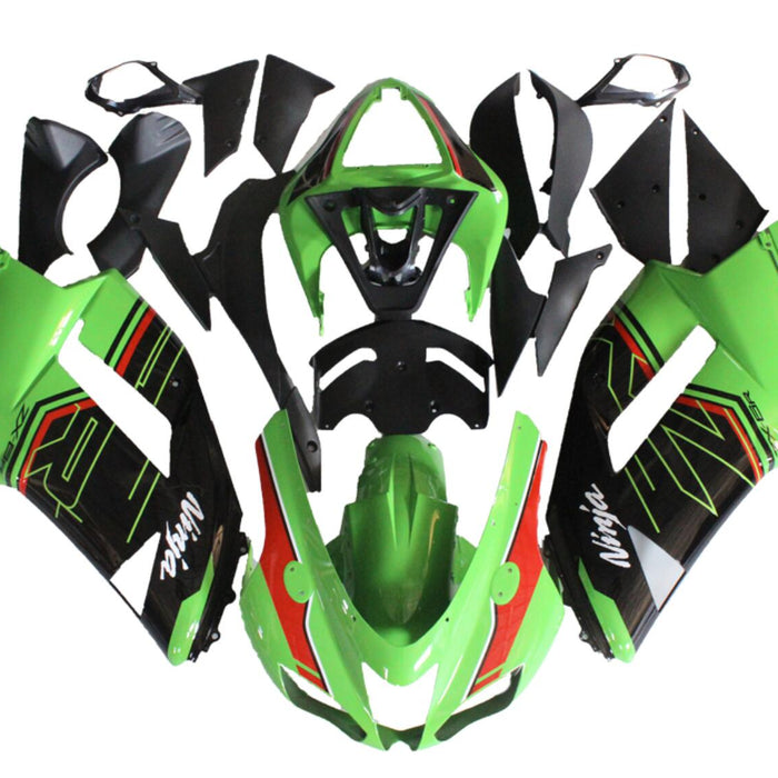 NT Aftermarket Injection ABS Plastic Fairing Fit for ZX6R 636 2007-2008 Green Black N066