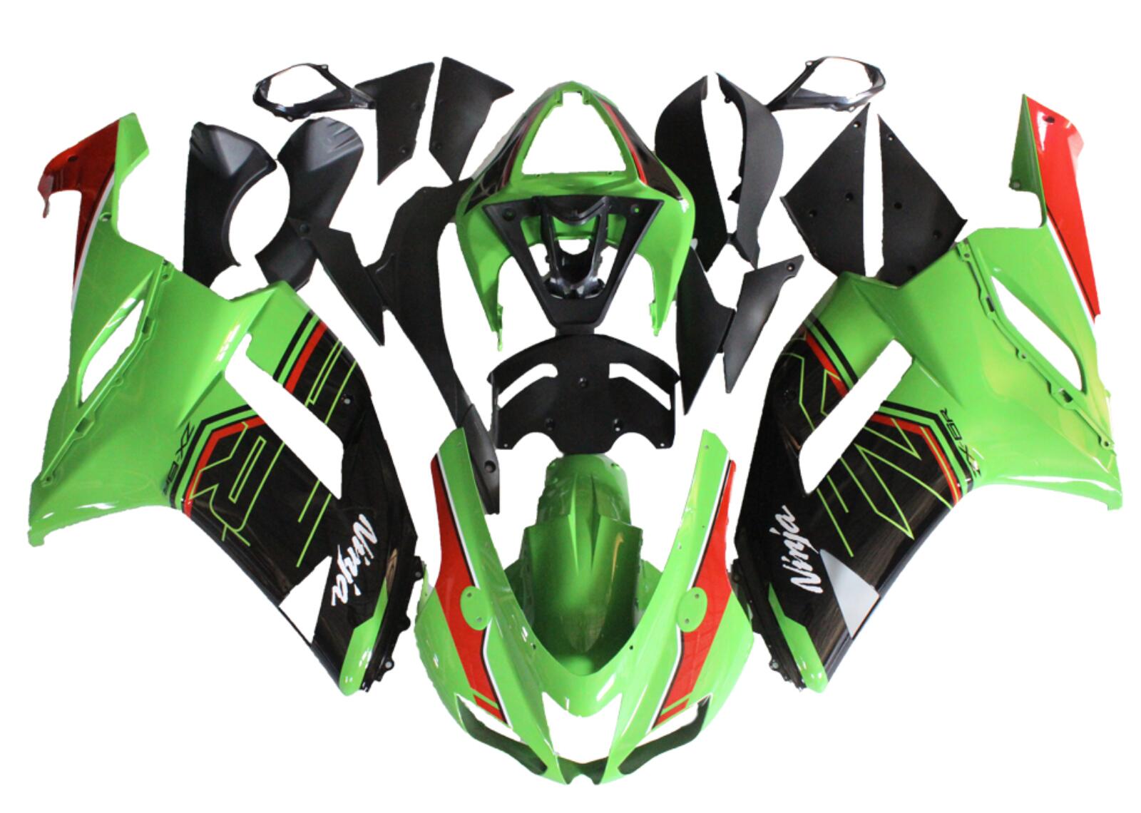 NT Fairing Fit for Kawasaki 2007-2008 ZX-6R N066- Green Black | ABS Injection