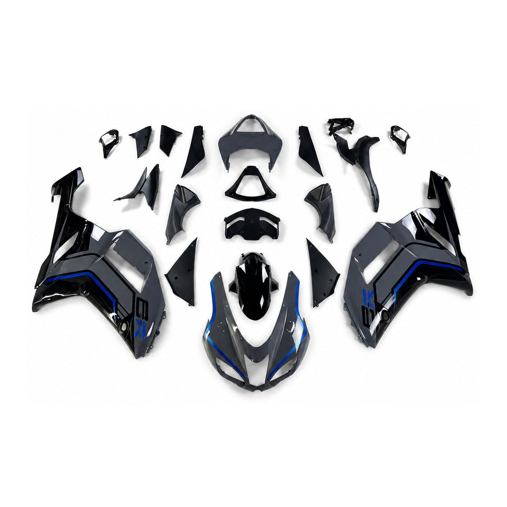 US STOCK NT Aftermarket Injection ABS Plastic Fairing Fit for ZX6R 636 2007-2008 Gray Blue N082 Available in CA