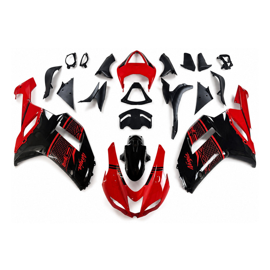 NT Fairing Fit for Kawasaki 2007-2008 ZX-6R N088- Red Black | ABS Injection - 1