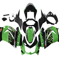 US STOCK NT Aftermarket Injection ABS Plastic Fairing Fit for EX250 2008-2012 Green Black N077 Available in CA