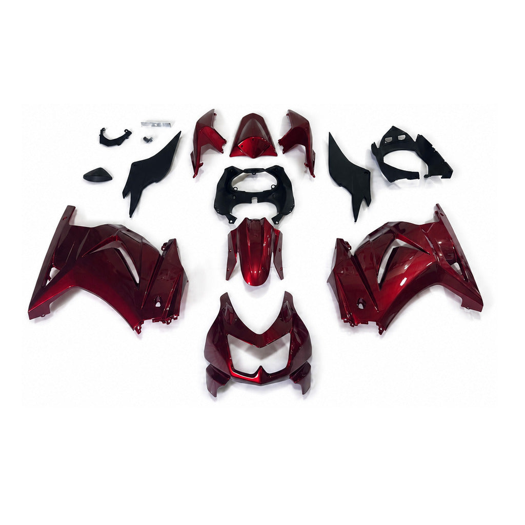 NT Fairing Fit for Kawasaki 2008-2012 EX250 T086- Burgundy Black | ABS Injection - 1