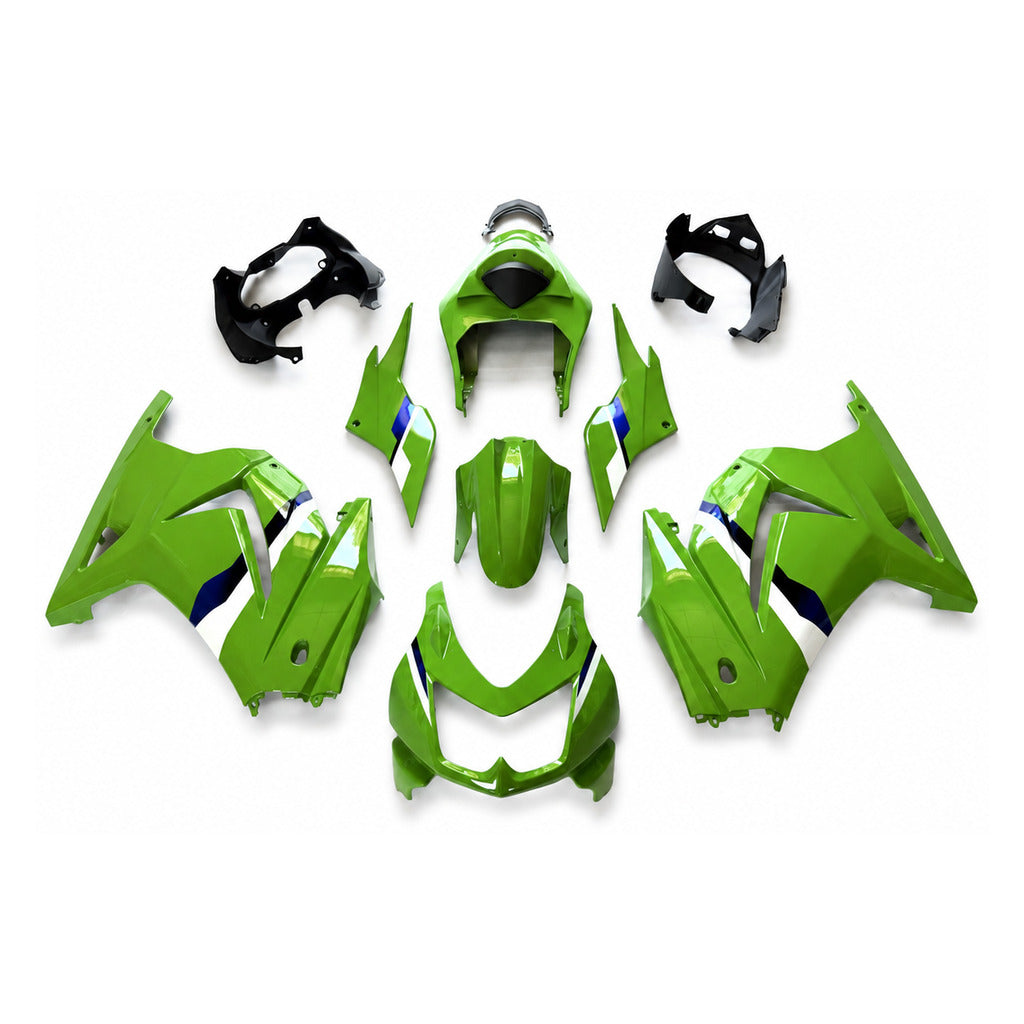 NT Fairing Fit for Kawasaki 2008-2012 EX250 T089- Green | ABS Injection - 1