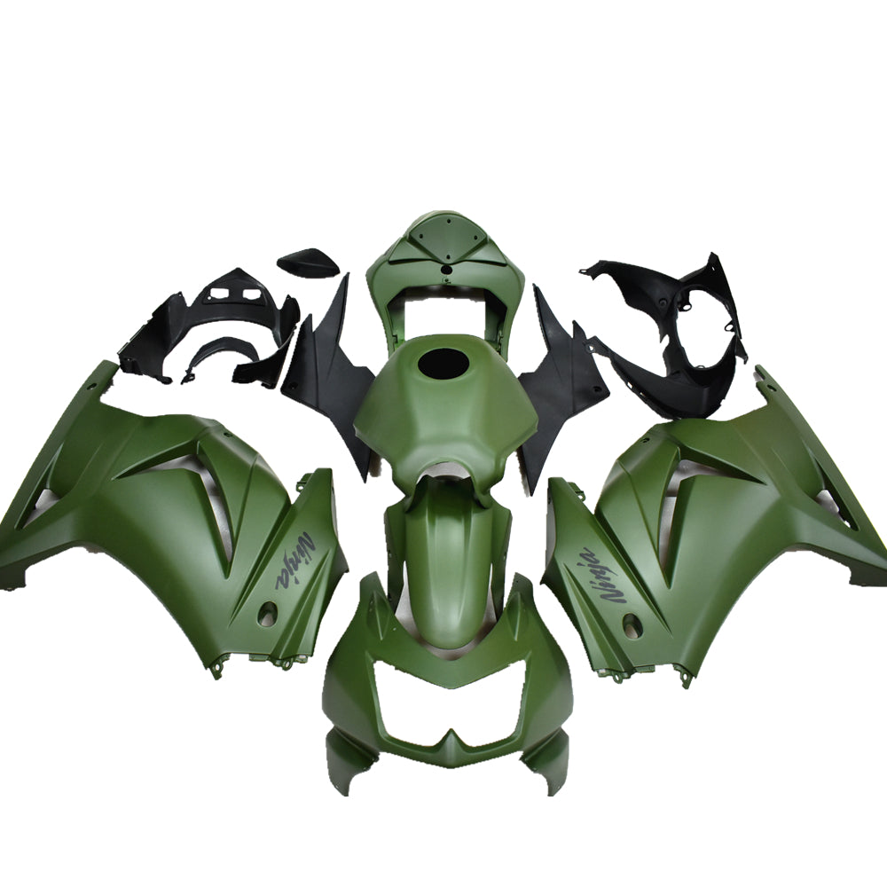 NT Fairing Fit for Kawasaki 2008-2012 EX250 N074- Army Green | ABS Injection