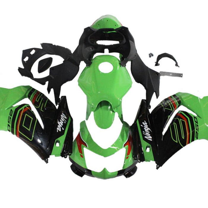 US STOCK NT Fit for  2008-2012 EX250 250R Plastic New Injection Fairing Green Black T079 Available in TX