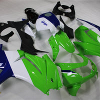 NT Fit for  2008-2012 EX250 250R Plastic New Injection Fairing Green White Blue T080