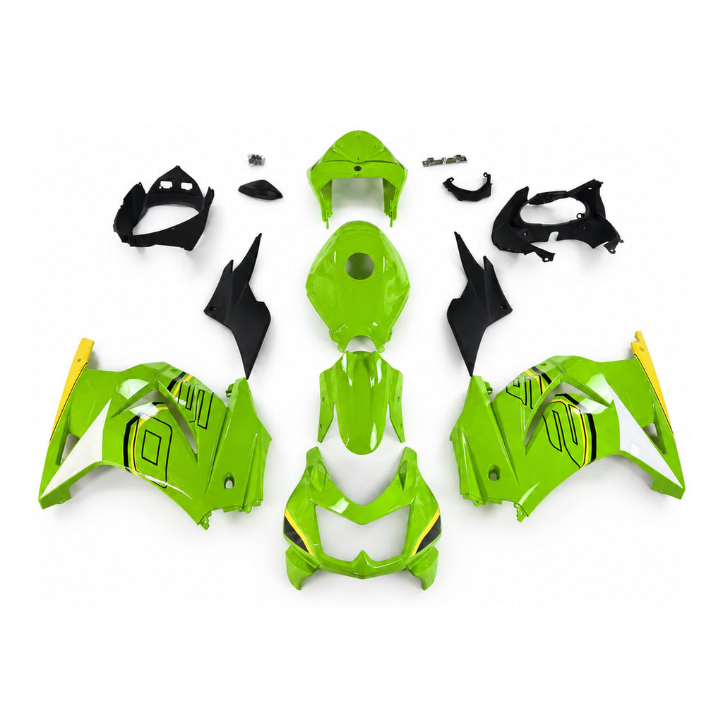 NT Fairing Fit for Kawasaki 2008-2012 EX250 N090- Green Black | ABS Injection - 1