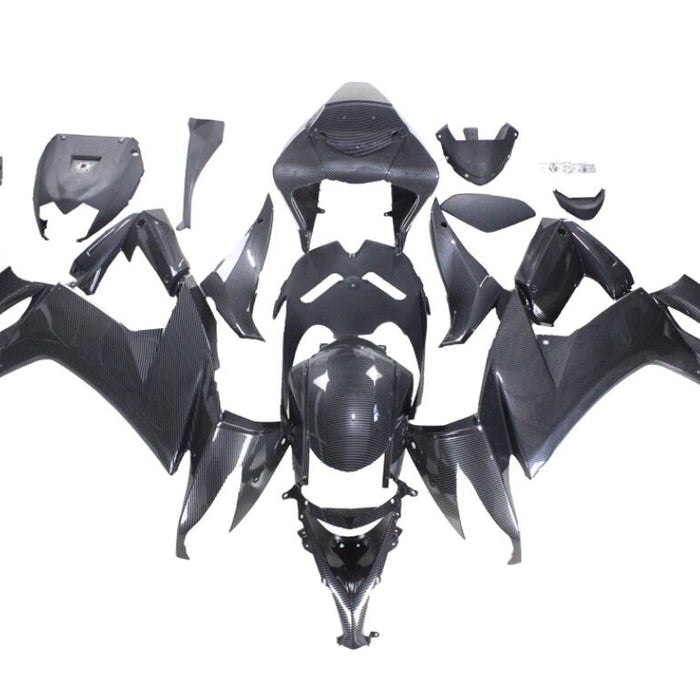 US STOCK NT Aftermarket Injection ABS Plastic Fairing Fit for ZX10R 2008-2010 Carbon Fiber Look S01 Available in TX