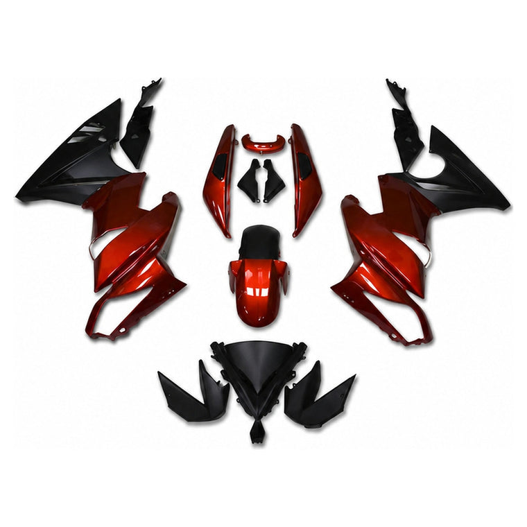 NT Fairing Fit for Kawasaki 2009-2011 EX650R N002- Red Black | ABS