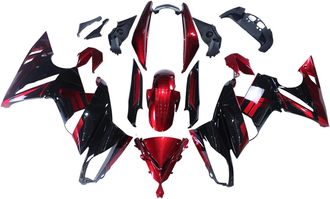 NT Fairing Fit for Kawasaki 2009-2011 EX650R N025- Red Black | ABS
