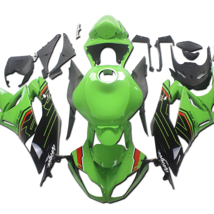 US STOCK NT Injection Plastic Fairing Fit for 2009-2012 ZX6R Green Black Red U063 Available in CA