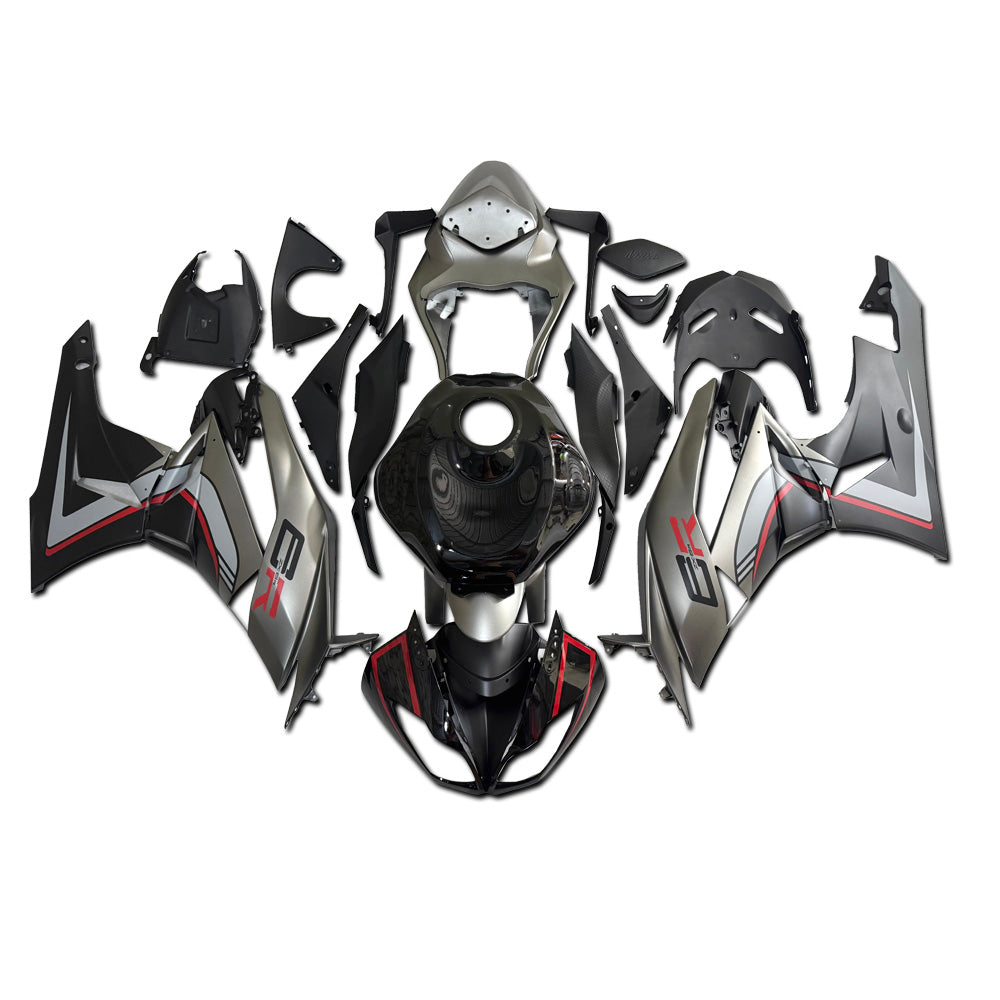 NT Fairing Fit for Kawasaki 2009-2012 ZX-6R U083- Gray Black | ABS Injection