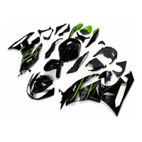 NT Aftermarket Injection ABS Plastic Fairing Fit for KAWASAKI Ninja ZX6R 636 2009-2012 Black With Green N095
