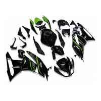 NT Aftermarket Injection ABS Plastic Fairing Fit for KAWASAKI Ninja ZX6R 636 2009-2012 Black With Green N095
