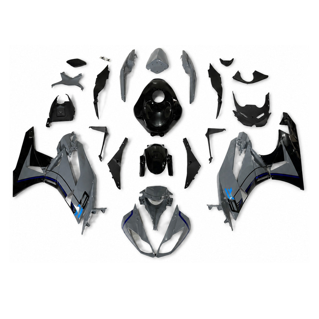US STOCK NT Aftermarket Injection ABS Plastic Fairing Fit for ZX6R 636 2009-2012 Gray Black Blue N096 Available in CA