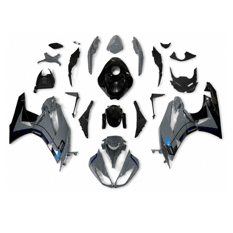 NT Fairing Fit for Kawasaki 2009-2012 ZX-6R N096- Gray Black Blue | ABS Injection
