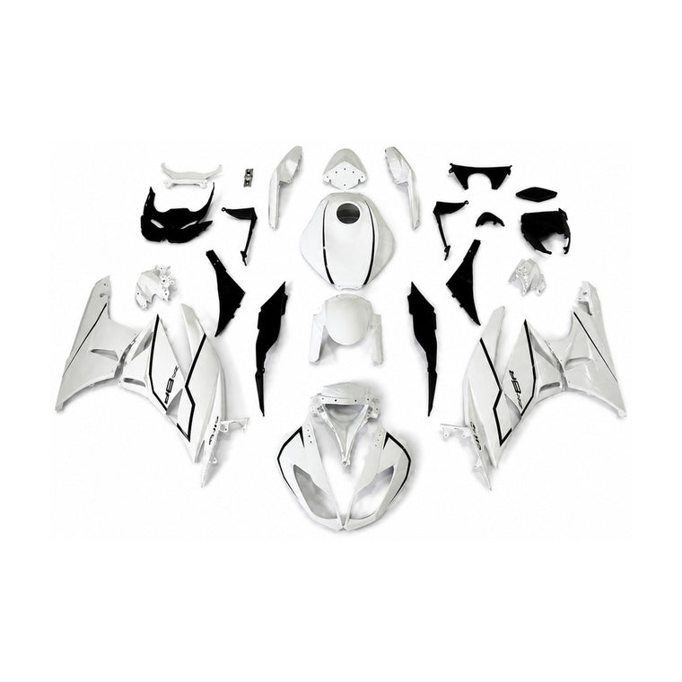 NT Fairing Fit for Kawasaki 2009-2012 ZX-6R N097- White Black | ABS Injection