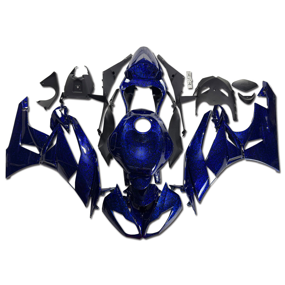 NT Fairing Fit for Kawasaki 2009-2012 ZX-6R US04- Blue Forged Carbon Fiber Look | ABS Injection