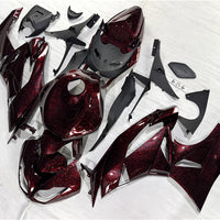 NT Aftermarket Injection ABS Plastic Fairing Fit for ZX6R 636 2009-2012 Red Forged Carbon Fiber Look US06