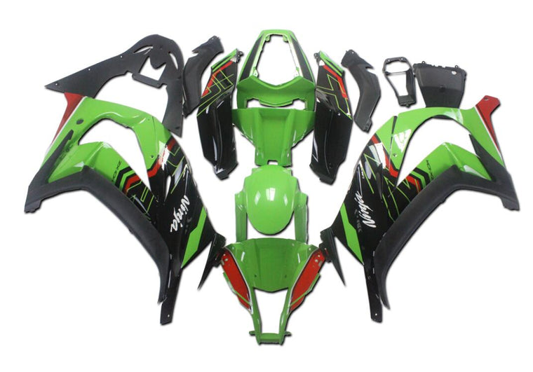 NT Fairing Fit for Kawasaki 2011-2015 ZX-10R N048- Green Black Red Krt | ABS Injection, US Stock