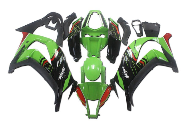 NT Aftermarket Injection ABS Plastic Fairing Fit for ZX10R 2011-2015 Green Black Red KRT N048
