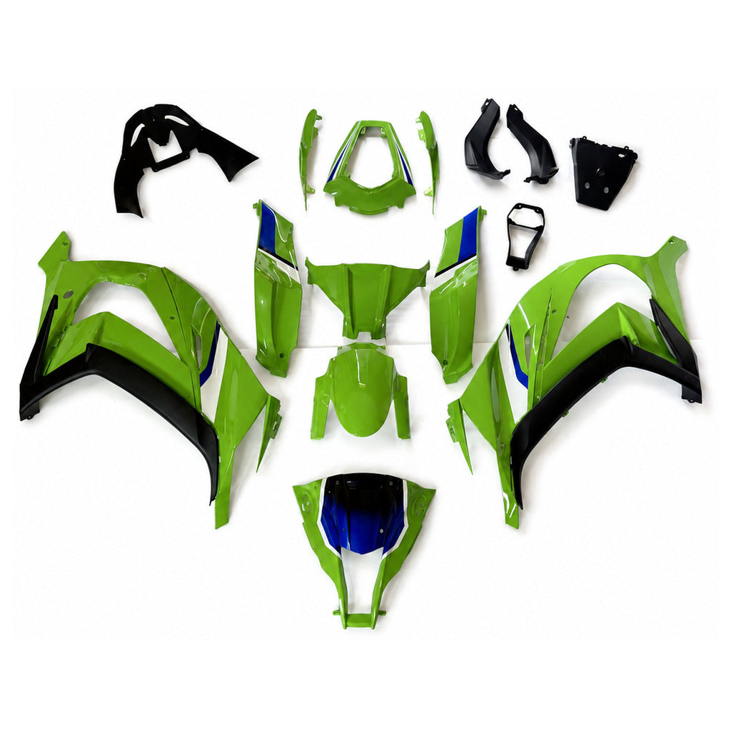 NT Fairing Fit for Kawasaki 2011-2015 ZX-10R N085- Olive Green Blue Black | ABS Injection - 1