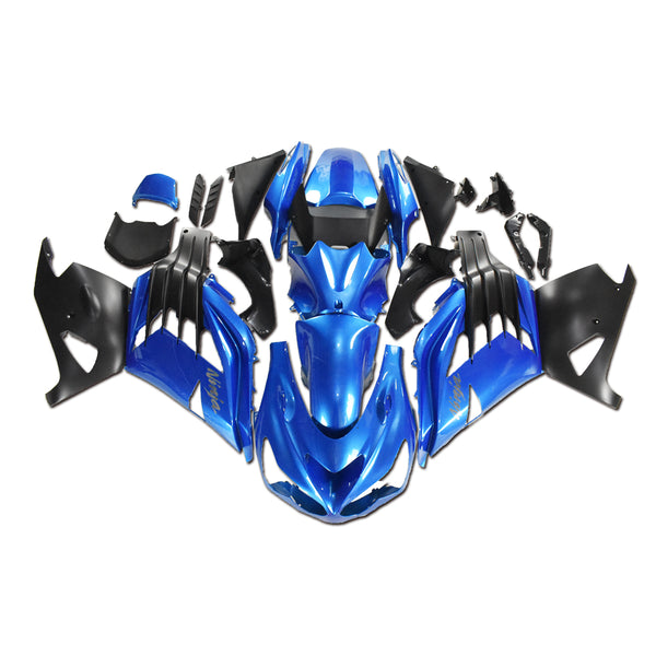 US STOCK NT Aftermarket Injection ABS Plastic Fairing Fit for ZX14R 2012-2024 Blue Black N008 Available in CA