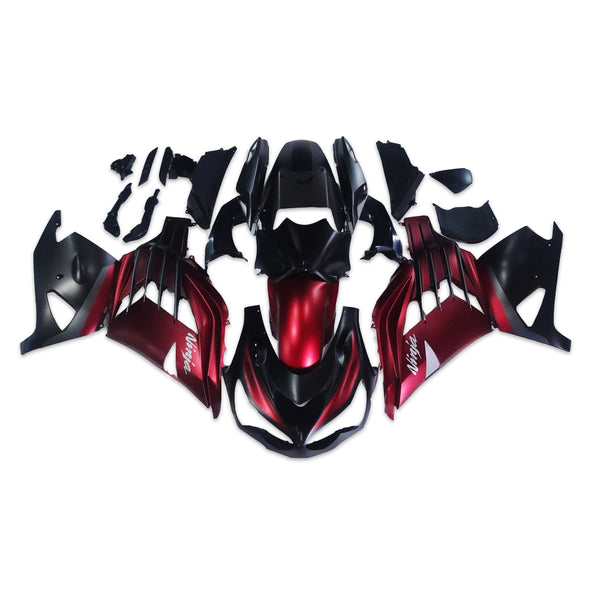 NT Aftermarket Injection ABS Plastic Fairing Fit for ZX14R 2012-20 Red Black N036