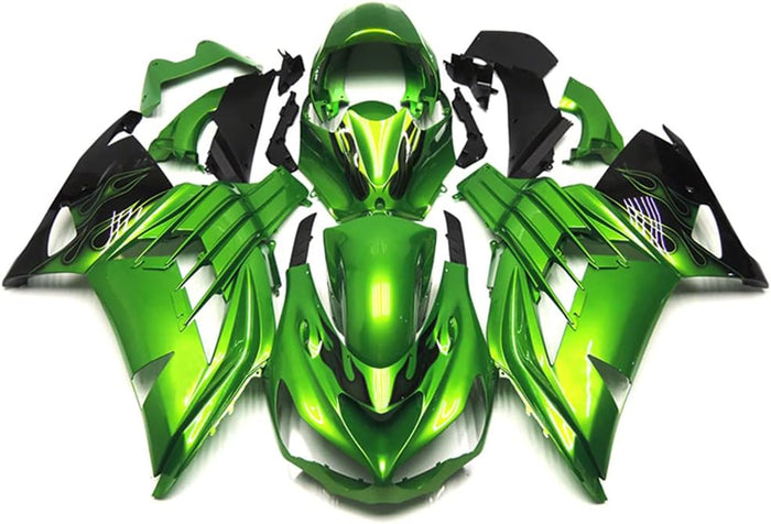 US STOCK NT Aftermarket Injection ABS Plastic Fairing Fit for ZX14R 2012-2024 Green Black N043 Available in CA
