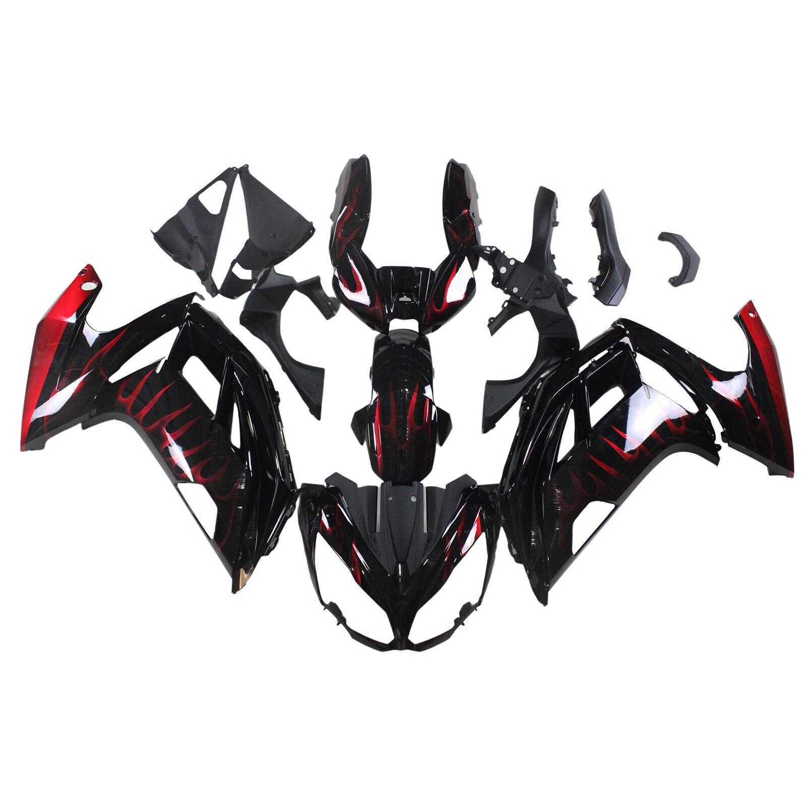 NT Fairing Fit for Kawasaki 2012-2016 EX650R N033- Red Black | ABS Injection
