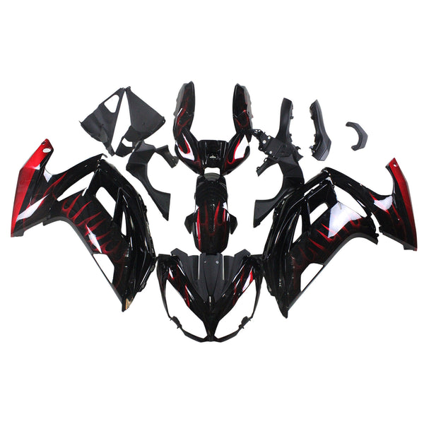 NT Injection Aftermarket ABS Plastic Fairing Fit for EX650R 2012-2016 Red Black N033