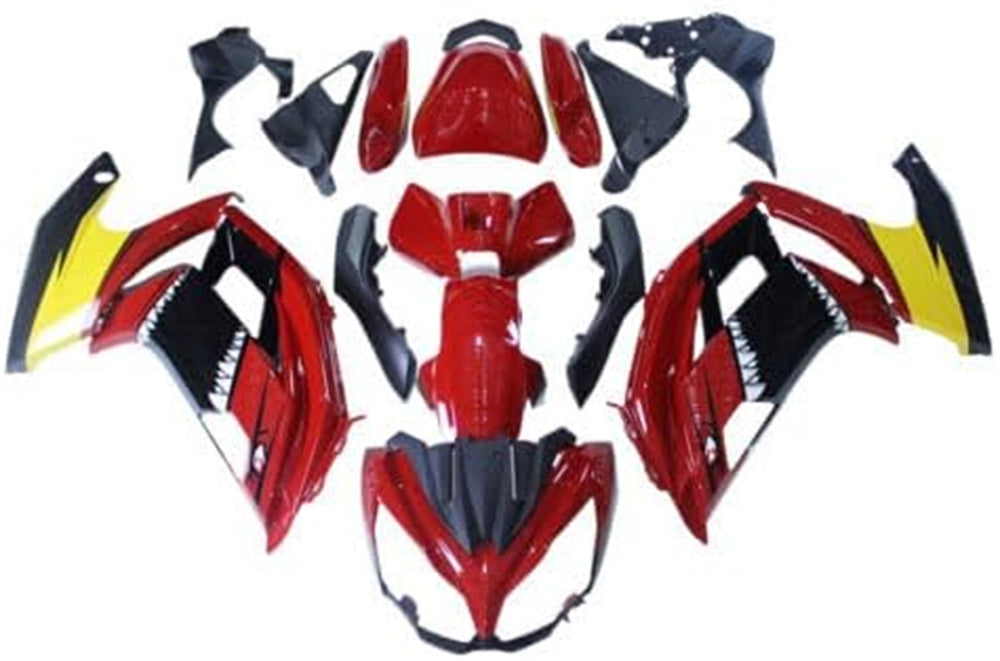 US STOCK NT Injection Aftermarket ABS Plastic Fairing Fit for EX650R 2012-2016 Red Shark N034 Available in CA