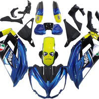 US STOCK NT Injection Aftermarket ABS Plastic Fairing Fit for EX650R 2012-2016 Blue Yellow Shark N022 Available in TX