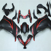 NT Aftermarket Injection ABS Plastic Fairing Fit for EX300 2013-2017 Black Red N016