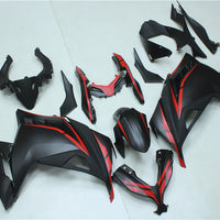 NT Aftermarket Injection ABS Plastic Fairing Fit for EX300 2013-2017 Black Red N016