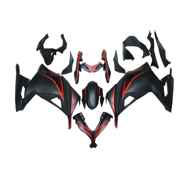 NT Aftermarket Injection ABS Plastic Fairing Fit for EX300 2013-2017 Black Red N016