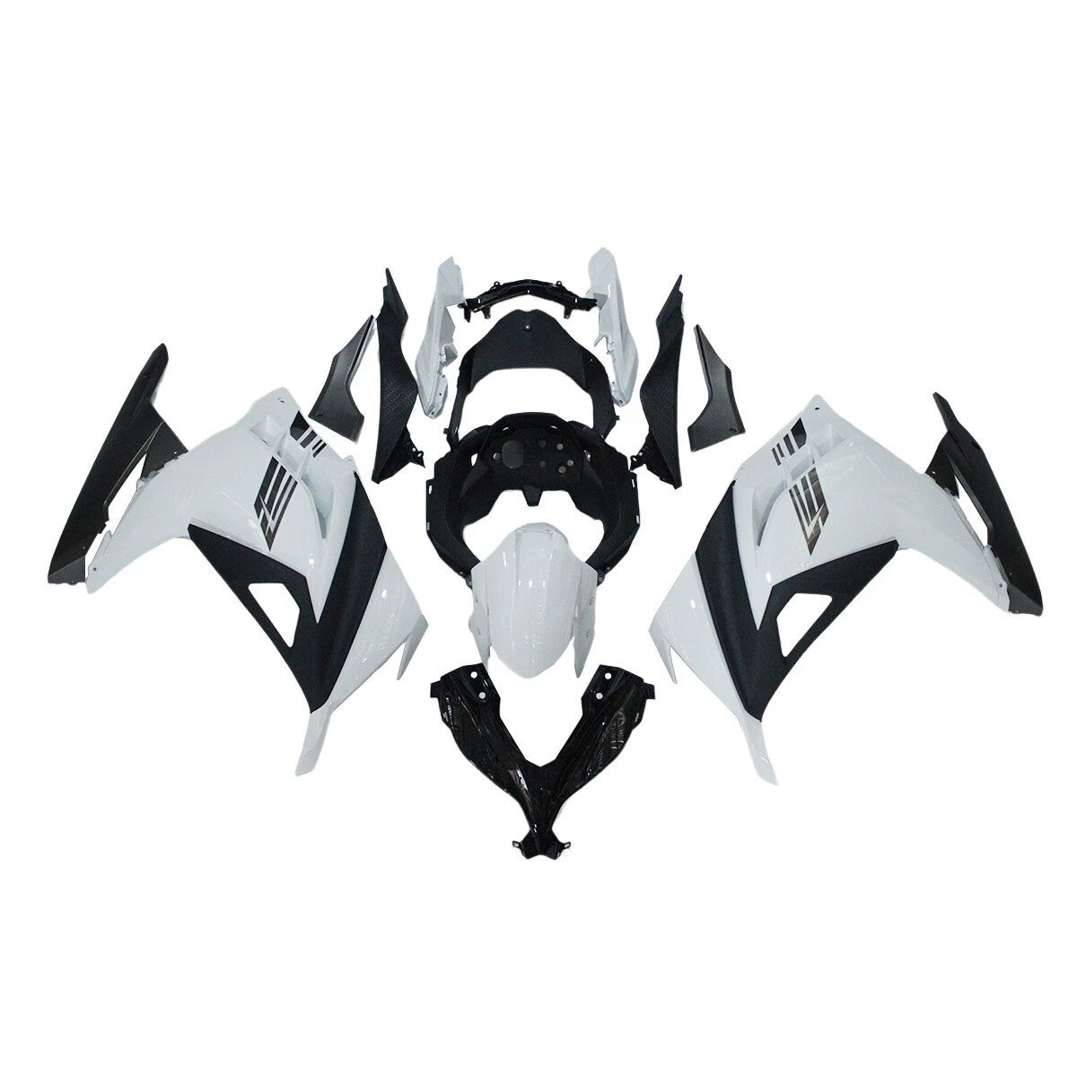 NT Fairing Fit for Kawasaki 2013-2017 EX300 N093- White Black | ABS Injection