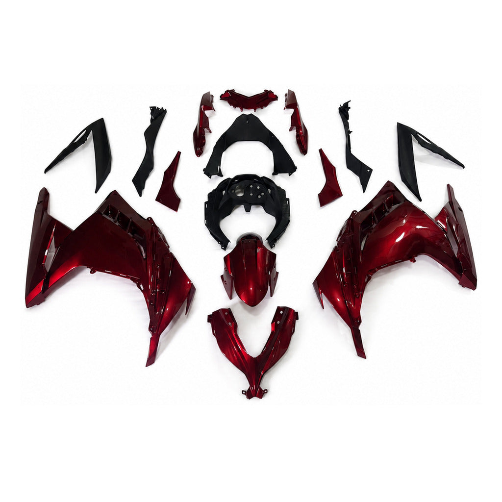 NT Fairing Fit for Kawasaki 2013-2017 EX300 N097- Burgundy Black | ABS Injection - 1