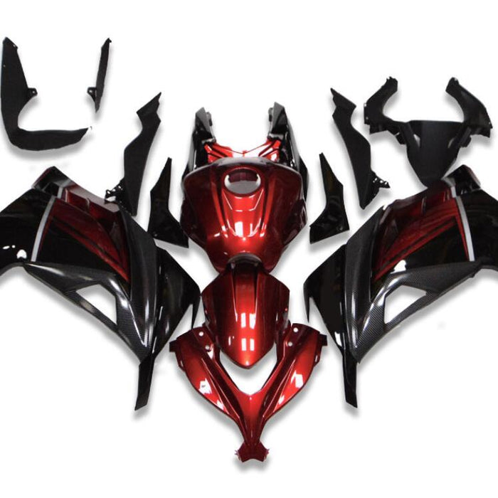 NT Aftermarket Injection ABS Plastic Fairing Fit for EX300 2013-2017 Red Black T035