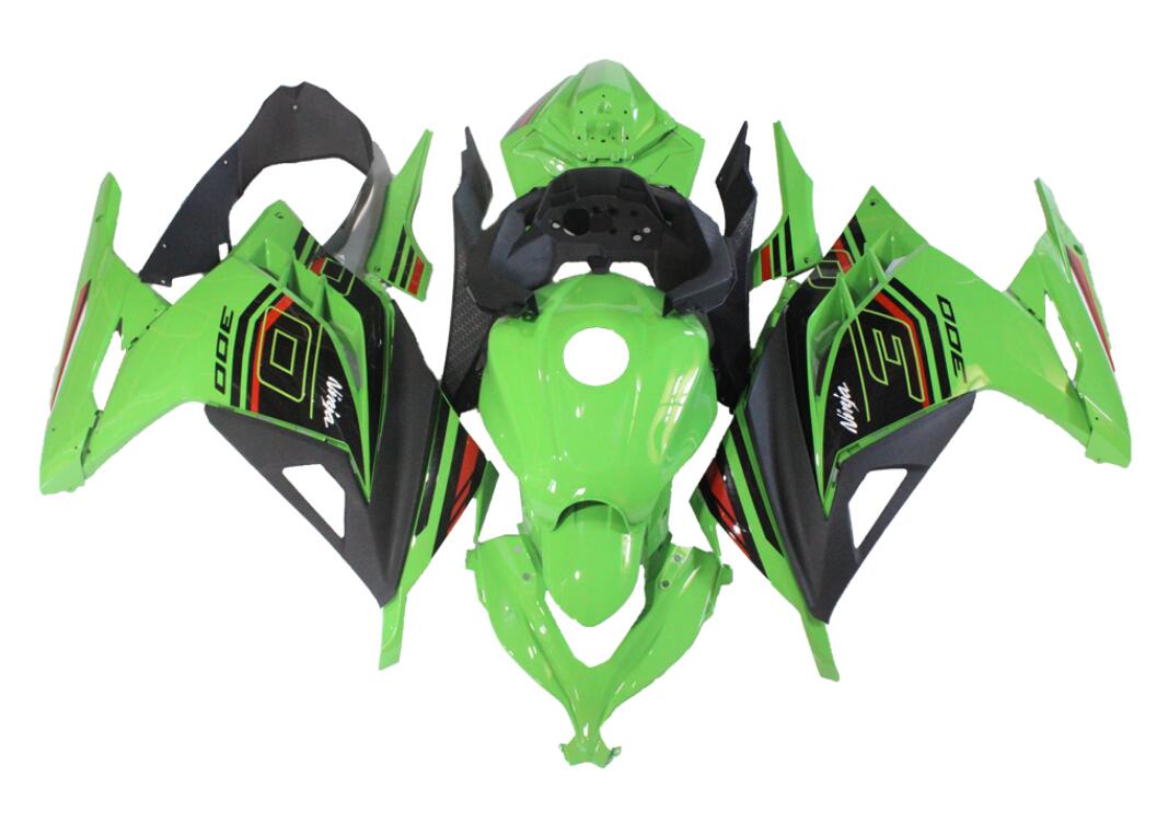 NT Fairing Fit for Kawasaki 2013-2017 EX300 N034- Green Black Red Krt | ABS Injection, US Stock